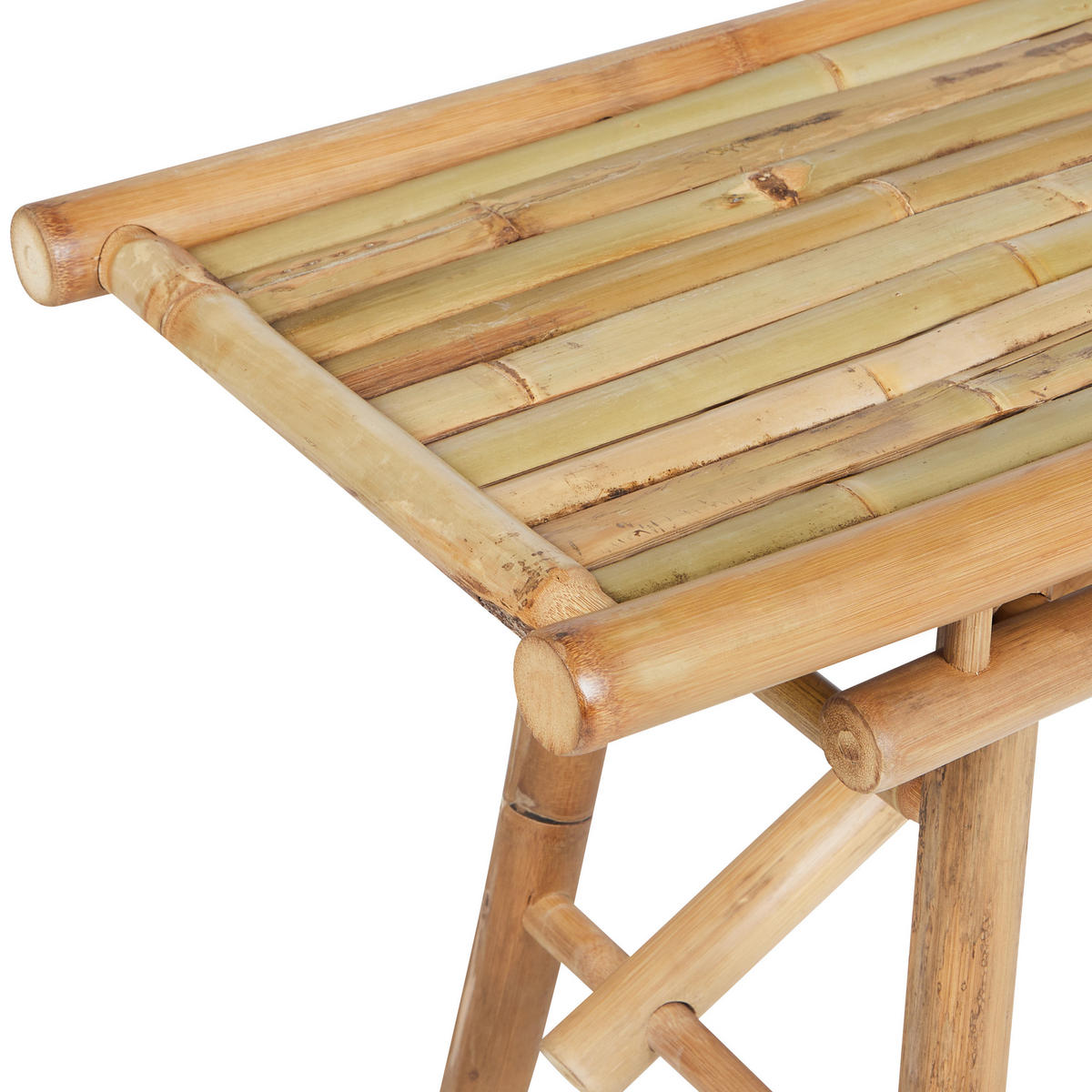 GARTENMÖBEL SET 4-Sitzer Bambusholz hellbraun Tindari - Hellbraun, Holz - Beliani