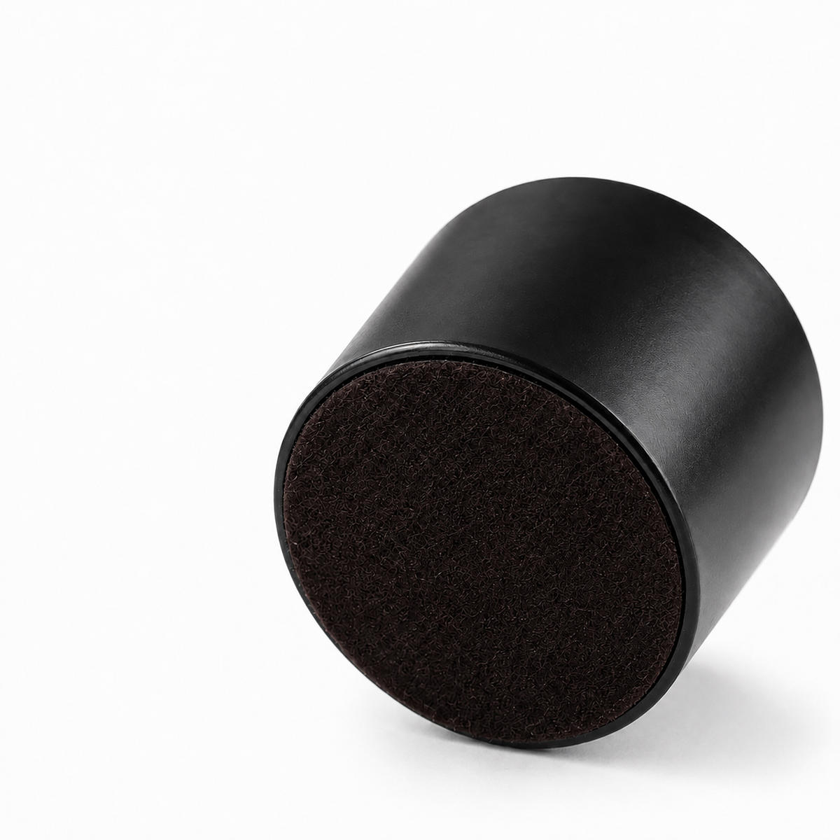 MÖBELERHÖHUNG Stahl selbstklebend Filz 4,6 cm rund - Schwarz, Textil/Metall (6/4.6/6cm) - Relaxdays