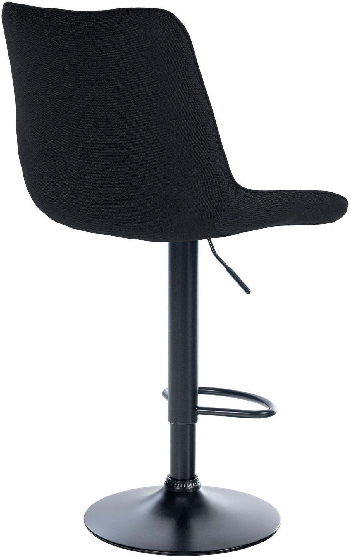 BARHOCKER Stoff schwarz - Schwarz, Textil/Metall (49.5/91/50cm) - CLP