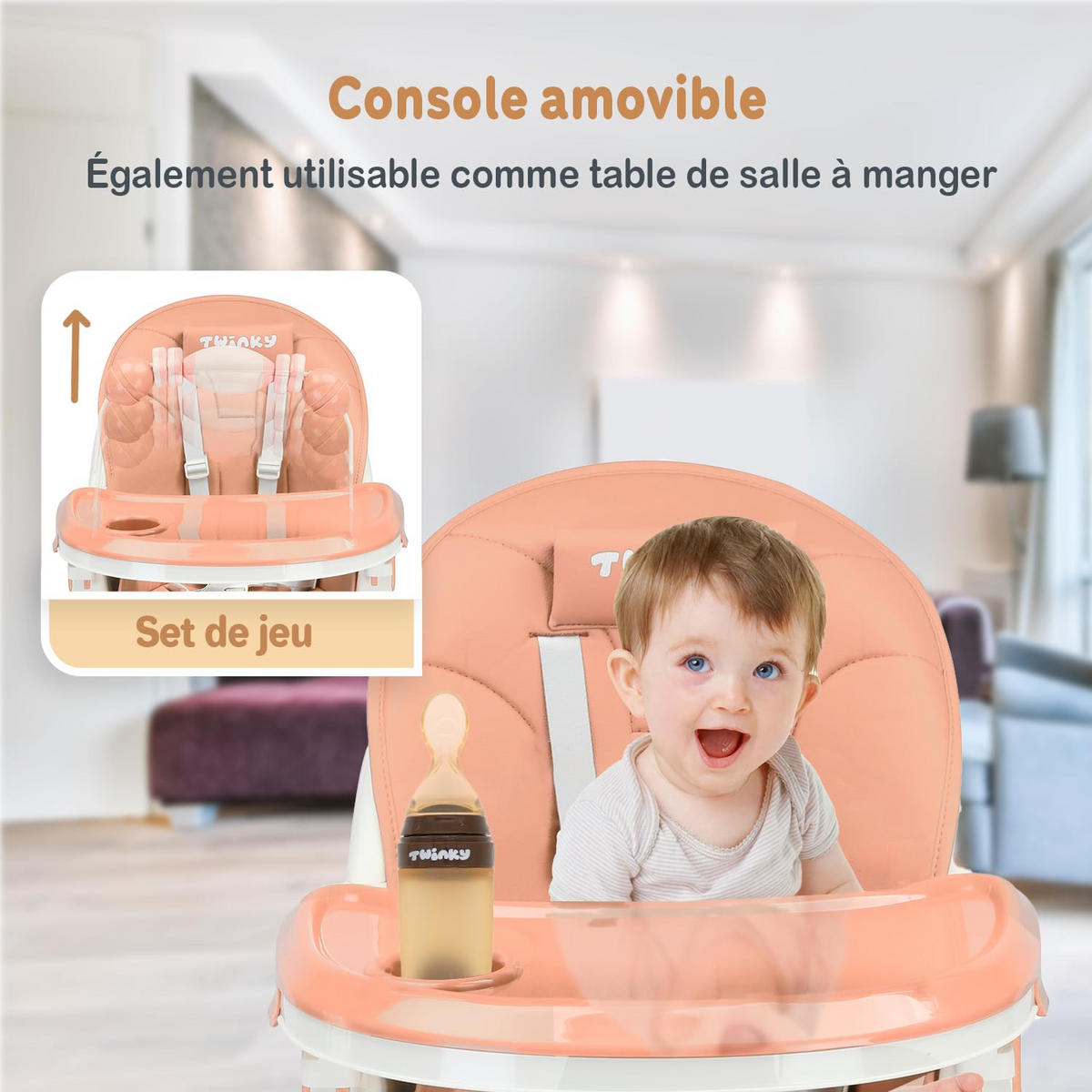 HOCHSTUHL Baby MAXI 2-in-1 mit Klappbarer Rosa - Pink, Kunststoff (40/90/40cm) - Twinky