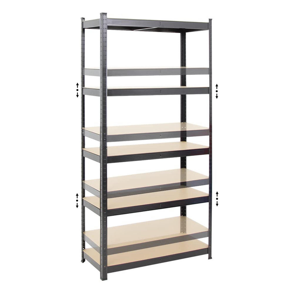 SCHWERLASTREGAL Ragnar 180x90x40 cm Fachlast 175 kg Schwarz - Schwarz, Metall (90/180/40cm) - PROREGAL