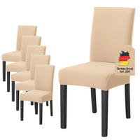 STUHLHUSSE (6-tlg. Set) - Beige, Kunststoff (1/38cm)