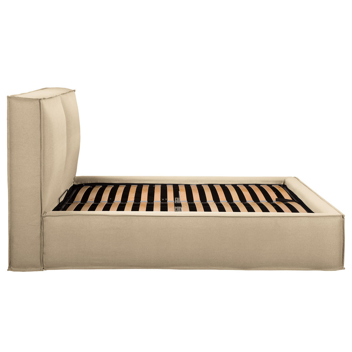 POLSTERBETT - Beige, Textil (160/200cm) - home24