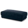 POLSTERHOCKER - rechteckig - Blau/Schwarz, Kunststoff/Textil (134/45/65cm) - home24