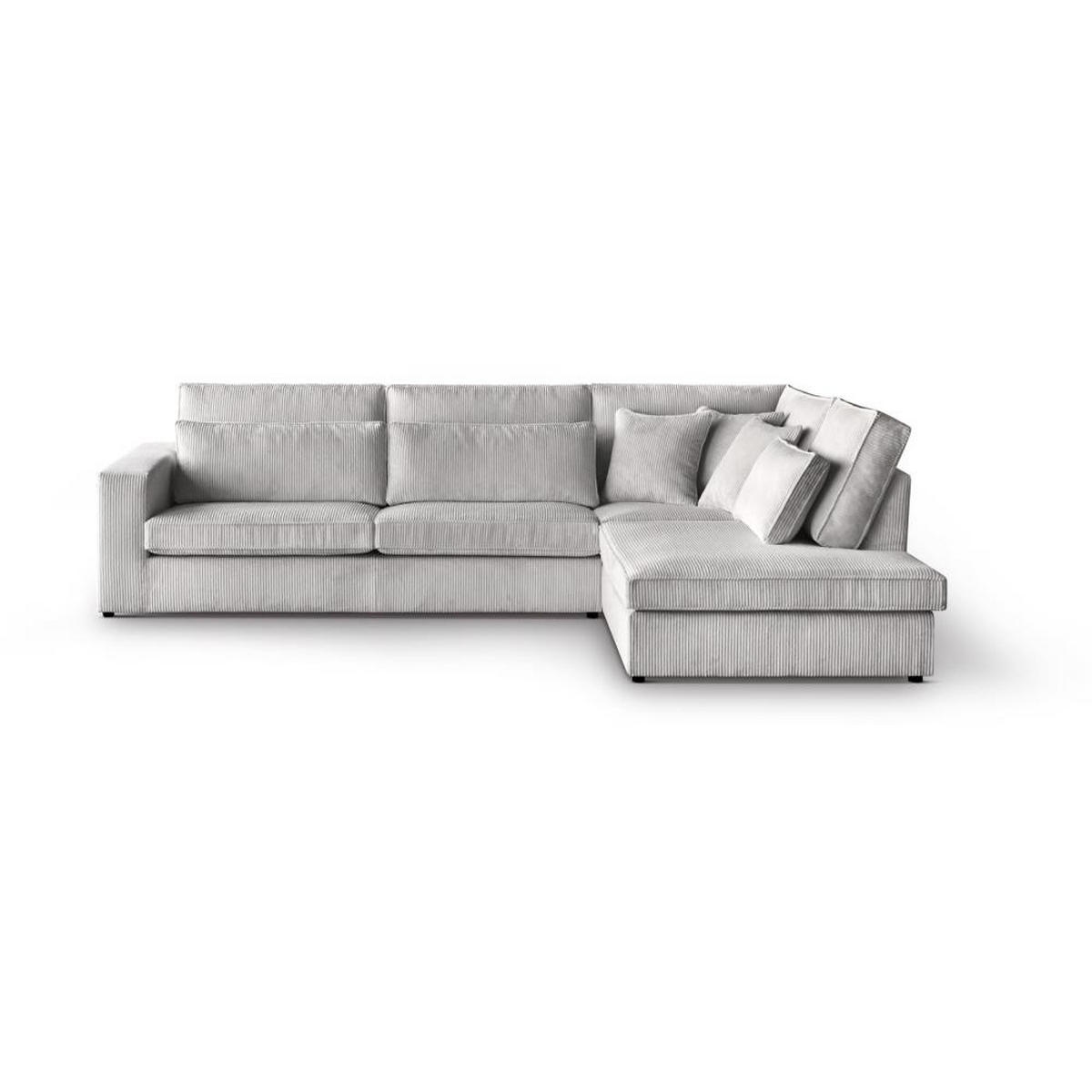 ECKSOFA Parma ohne Schlaffunktion beige rechts - Beige/Schwarz, Textil (314/224cm) - Beautysofa