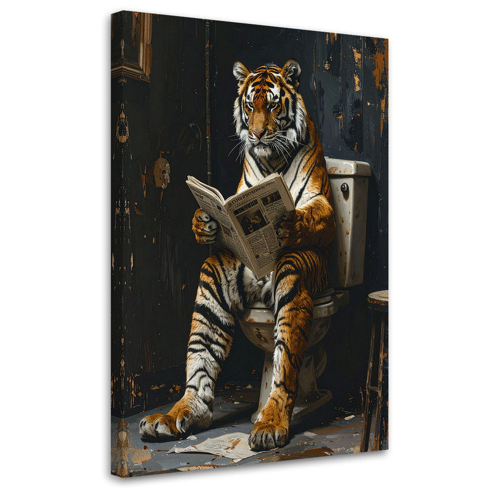 Feeby Leinwandbild Schwarz 60x90 cm