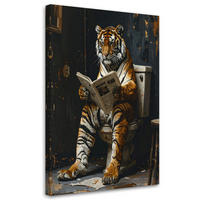 LEINWANDBILD Tiere 80x120cm - Schwarz, Textil (80/120cm) - Feeby