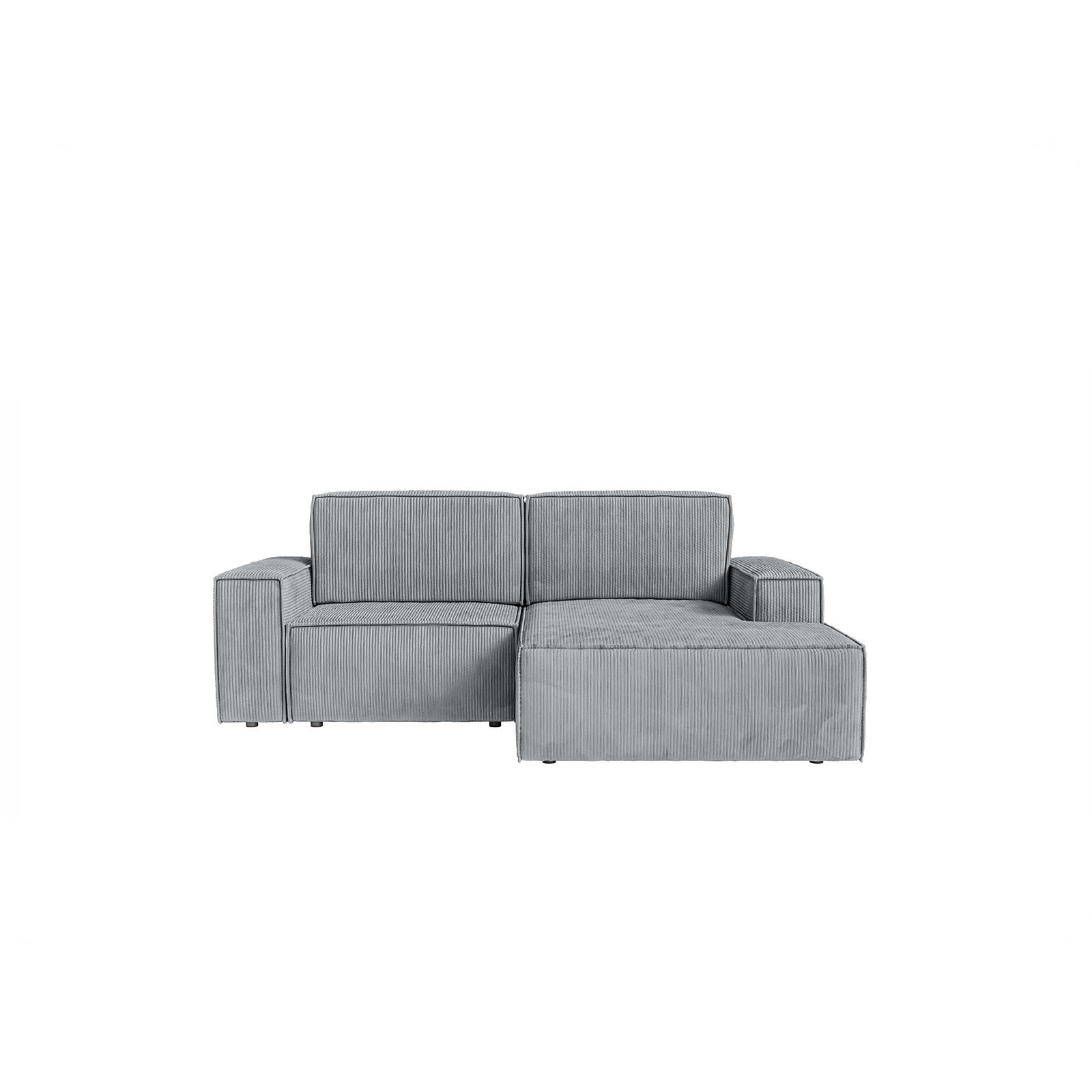ECKSOFA KOKKO MINI mit Schlaffunktion, Grau - Grau, Textil (240/167cm) - Fedve