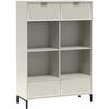 VITRINE Linna mit Schublade 105 cm kaschmir - Kaschmir/Schwarz, Holzwerkstoff/Metall (105/150/41cm) - Beautysofa