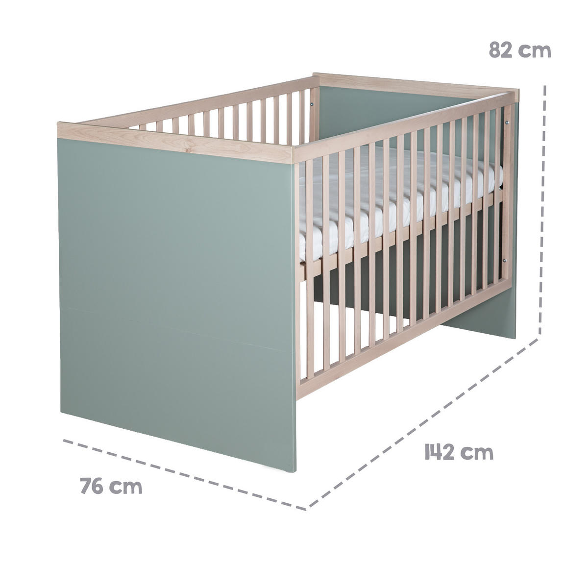 BABYZIMMER Selva 2-teilig - Grün, Holz (1/1/1cm) - Roba