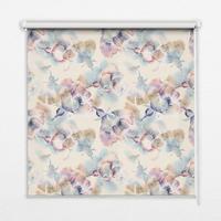 VNÚTORNÁ roleta - okenná roleta - roleta - 80x140 cm - Farebné maľované kvety - fialová, plast (80/140/0.5cm) - TULUP