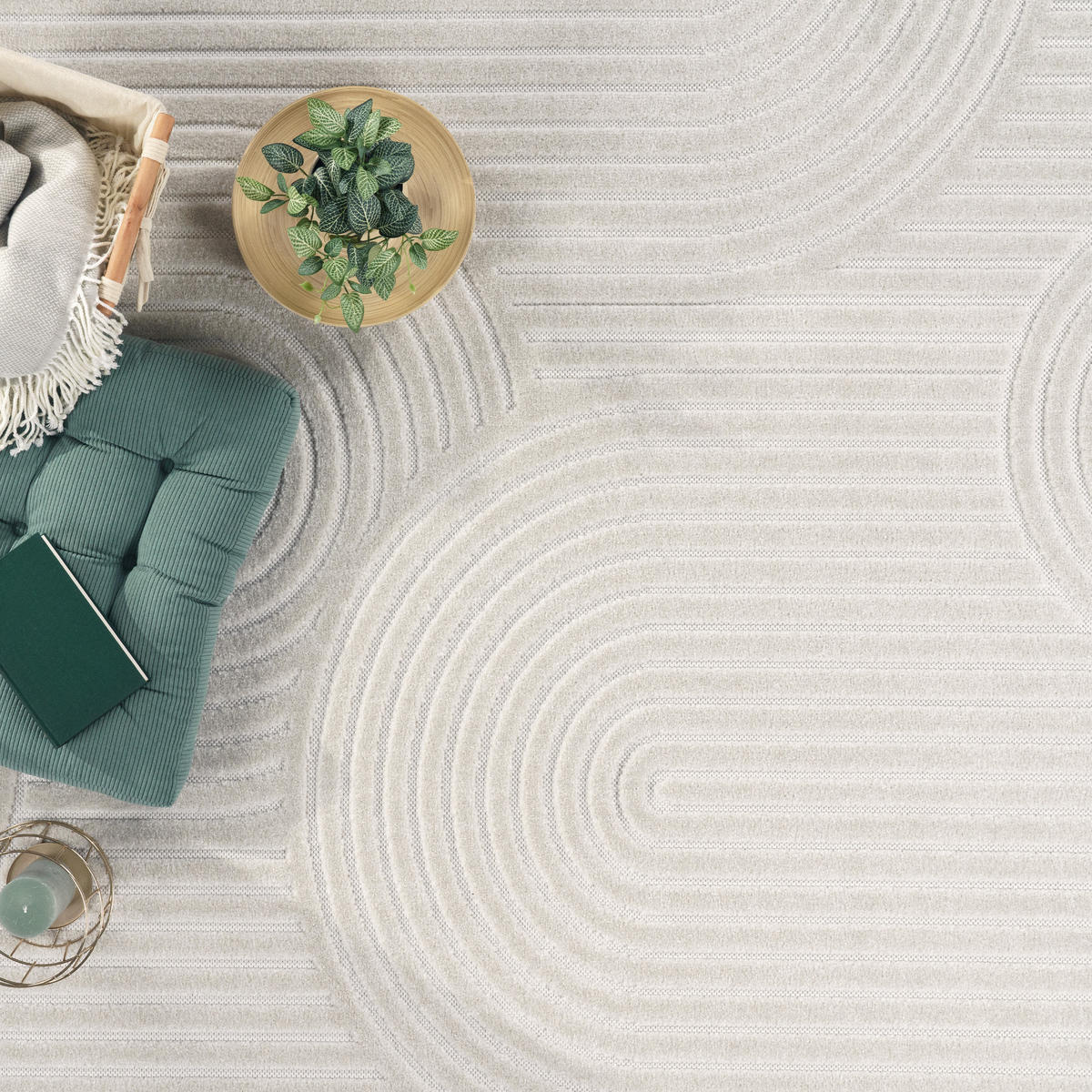 OUTDOORTEPPICH 200/200 cm Cotton 237 - Creme, Textil (200/200cm) - Paco Home