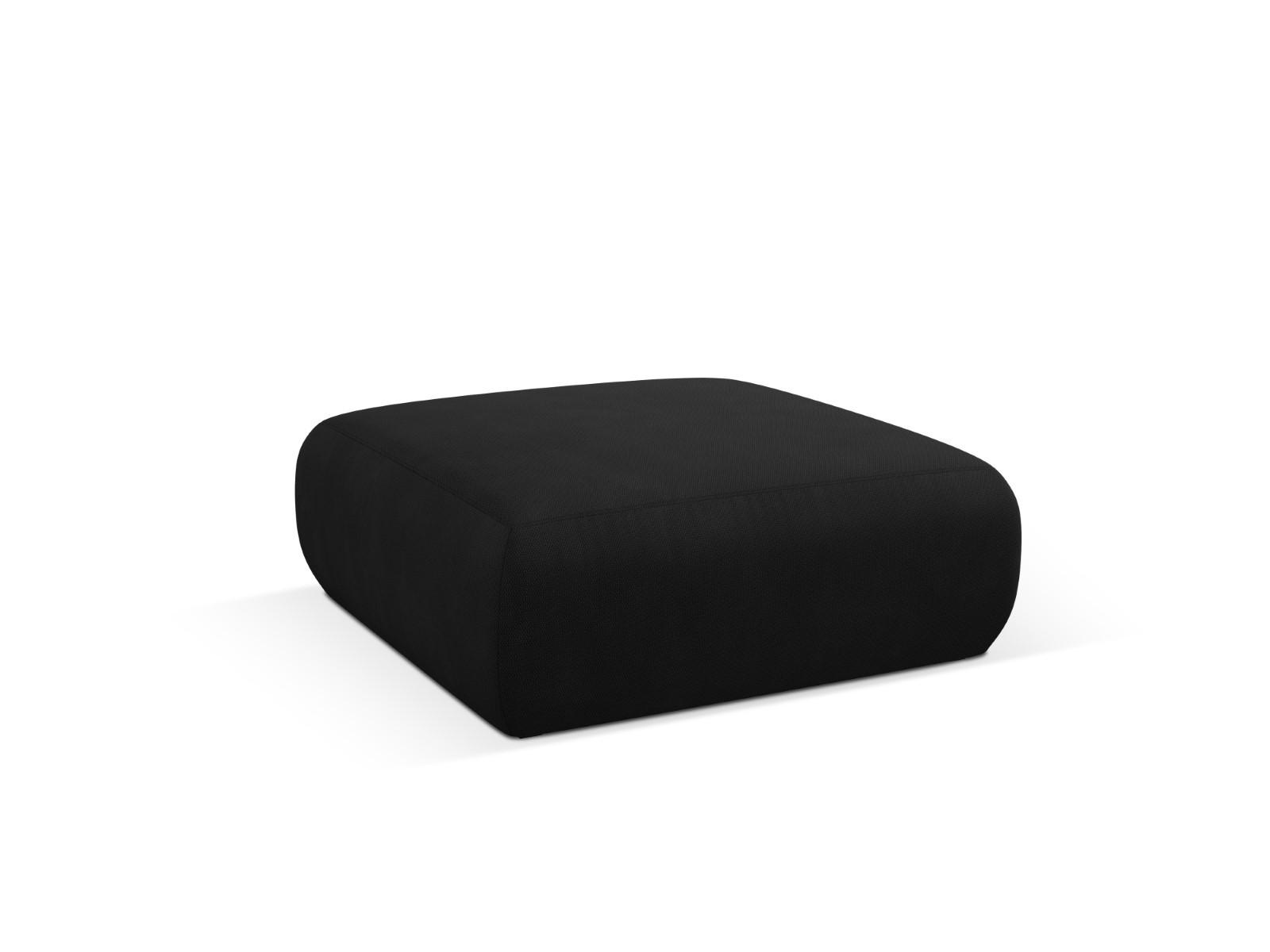 POUF Molino aus strukturiertem Stoff schwarz - Schwarz, Textil (100/36/100cm) - Micadoni