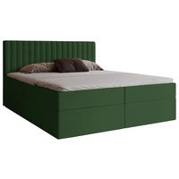 BOXSPRINGBETT 160x200 Daliro, Samt, Bettkasten, Matratze H3, Grün - Grün, Holz/Textil (160/200cm) - Emporius