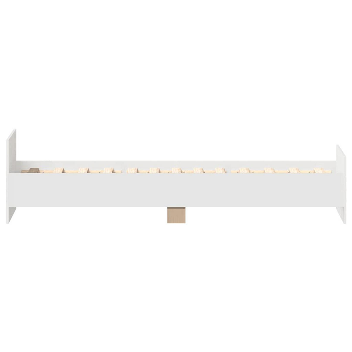 BETTGESTELL Weiss 100/200 Cm Holzwerkstoff - Weiß, Textil (100/200cm) - vidaXL