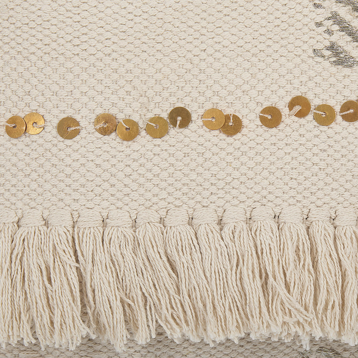 DEKOKISSEN 2er-Set Hellbeige 45/45 cm Vayali - Beige, Naturmaterialien/Textil (45/45cm) - Beliani