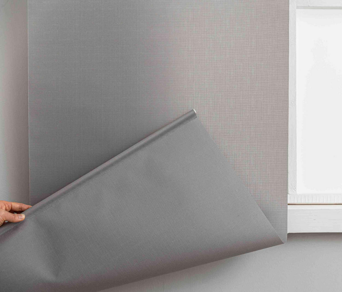 SCHIEBEGARDINE 2ER SET »New Amsterdam« HxB 245x60 cm Grau - Grau, Textil (60/245cm) - Gardinenbox