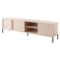 LOWBOARD DASTINO 202,9x39,5x53,4 cm mit 2 Türen Beige - Beige, Holzwerkstoff (202.9/53.4/39.5cm) - MASSENO
