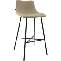 BARHOCKER Stoff Taupe - Taupe/Schwarz, Textil/Metall (44/98/49cm) - CLP