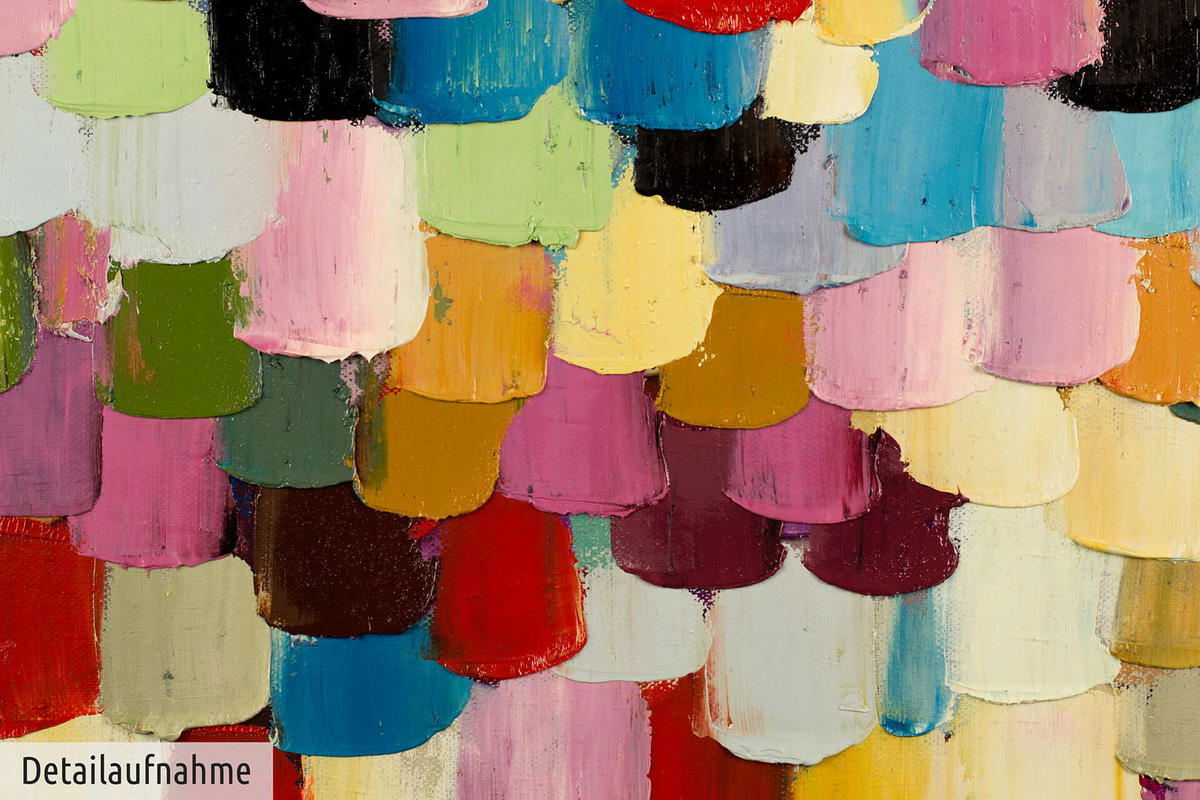 ÖLGEMÄLDE 80/80 cm - Multicolor, Holz/Textil (1.54/80cm) - KUNSTLOFT