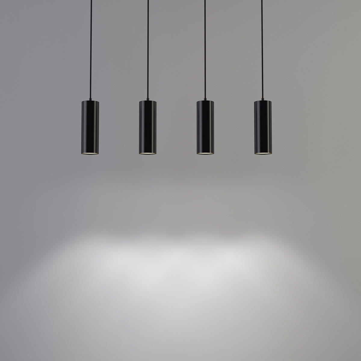 HÄNGELEUCHTE Lumea,75 x 9 x 146 cm ,schwarz - Schwarz, Metall (9/75/146cm) - tectake