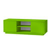 TV-LOWBOARD Eyecatcher farbige HiFi-Kommode mit zwei Türen und zwei Fächern - Grün, Holzwerkstoff (140/45/38cm) - Aileenstore