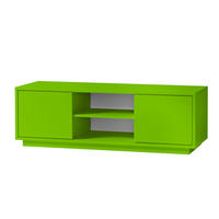 TV-LOWBOARD Eyecatcher farbige HiFi-Kommode mit zwei Türen und zwei Fächern - Grün, Holzwerkstoff (140/45/38cm) - Aileenstore