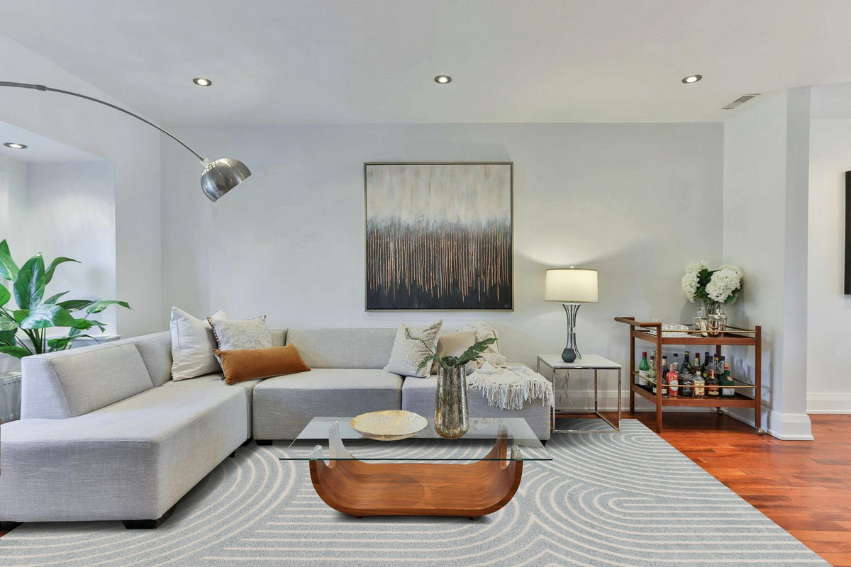 TEPPICH sehr weich mit Relief-Effekt Blau - Blau, Textil (160/230cm) - AFK Living