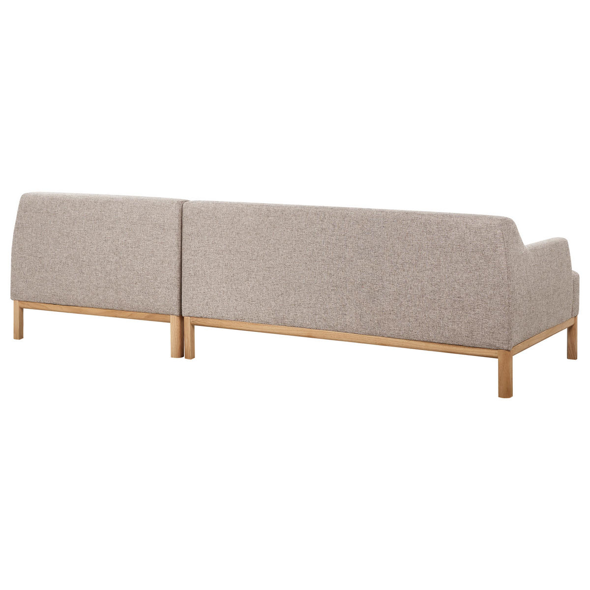 ROHOVÁ POHOVKA 3-místná Látka Světle hnědá levostranná Sosjo - světle hnědá, textil (251/132cm) - Beliani