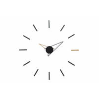 WANDUHR Design Schwarz 80/80 cm - Schwarz, Holzwerkstoff (0.8/80/1cm) - ONZENO