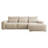 ECKSOFA Carnos Chenille-Bezug in Beige - Beige, Textil (264/162cm) - Selsey