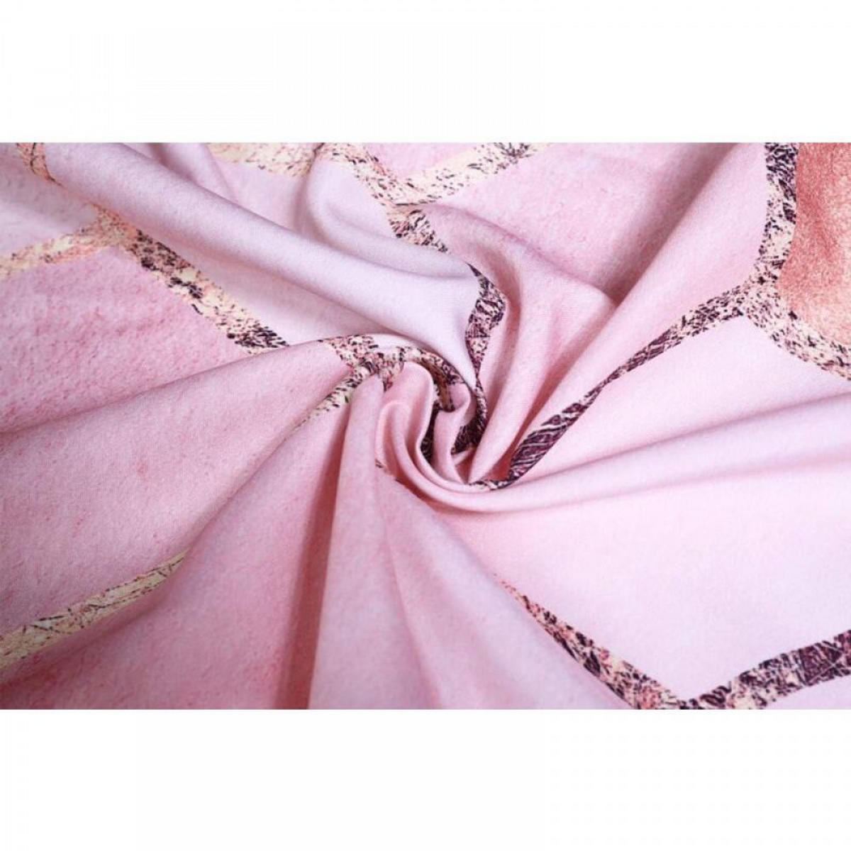 DUSCHVORHANG Rosa Marmoroptik geometrisch Muster Rosa und Grau Polyester - Multicolor, Textil (180/180cm) - MCBOSON