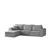 ECKSOFA Sande In Raven - Grau, Holzwerkstoff/Textil (292/192cm) - Fun Möbel