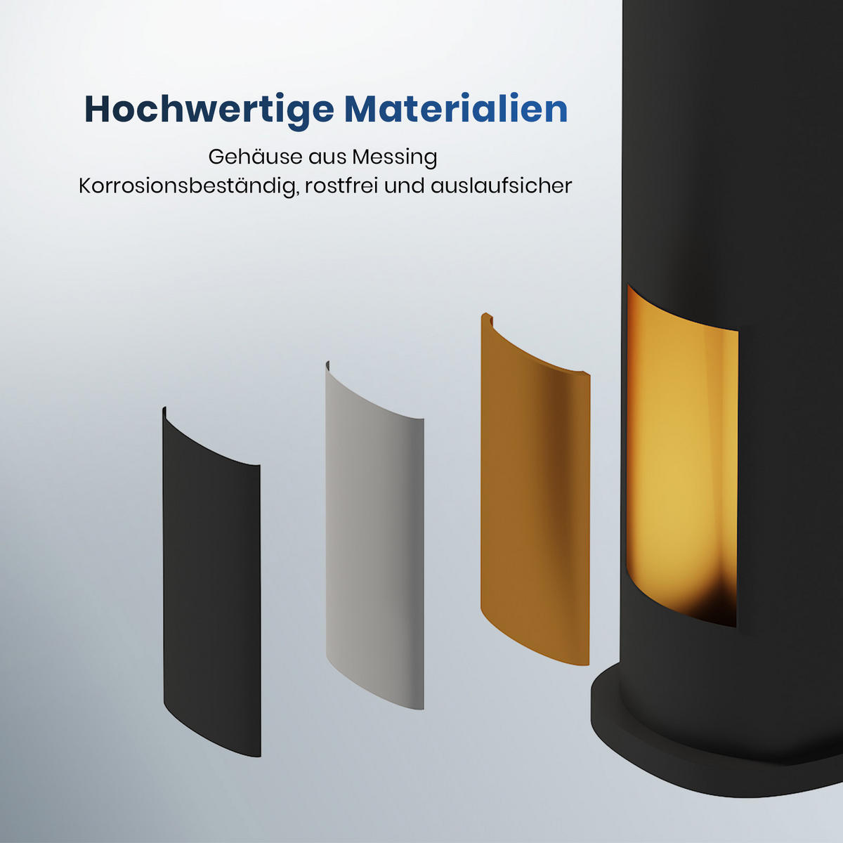 WASCHTISCHARMATUR aus 4MS-Messing Schwarz 15,2 cm - Schwarz, Metall (15.2/4.5/16.6cm) - EMKE