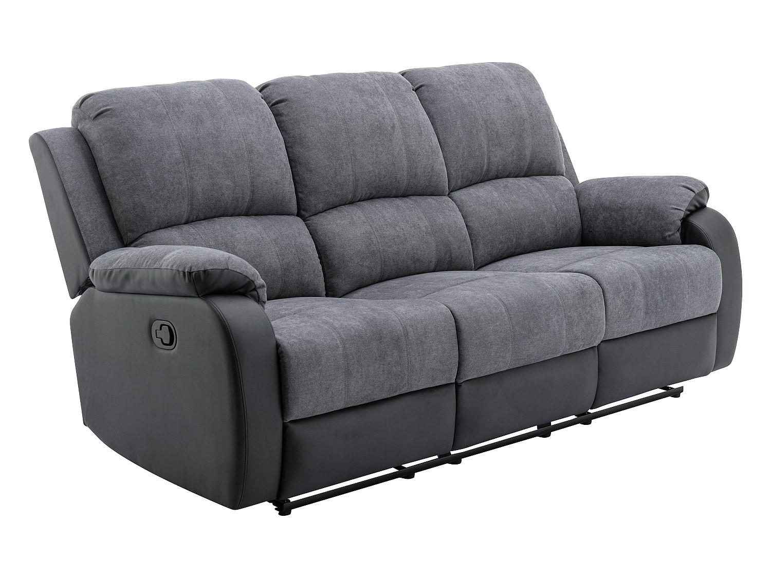 Vente-Unique Couchgarnitur Schwarz 202x99x98 cm