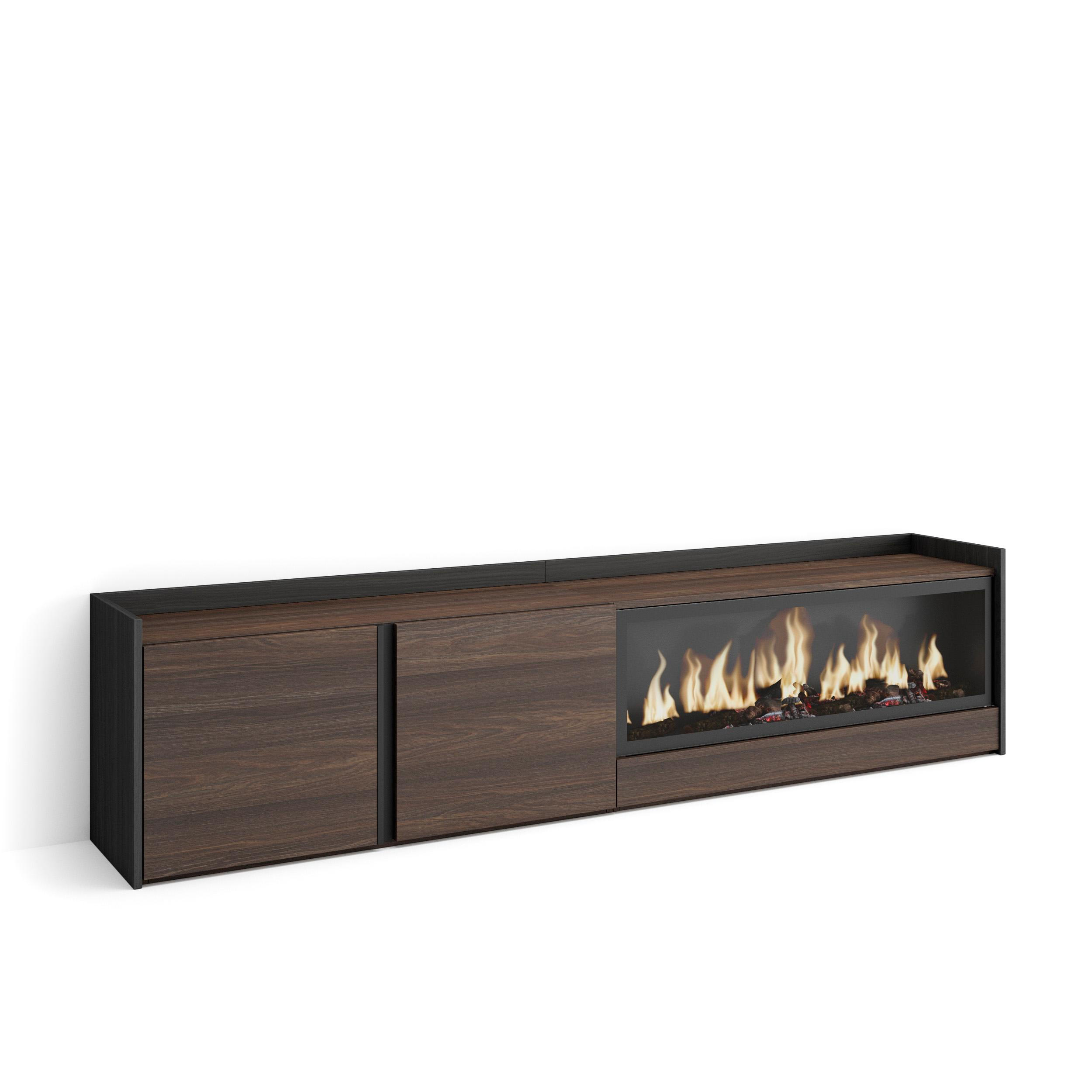 Skraut Home Lowboard, Dunkelbraun 212x50x35 cm