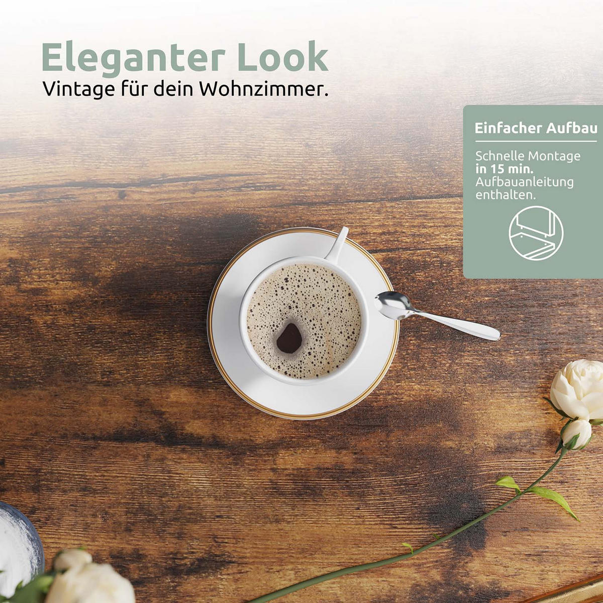 COUCHTISCH Indie - Holzfarben / Metall - Ø 88cm - Naturfarben, Holzwerkstoff (88/88/47cm) - holz4home