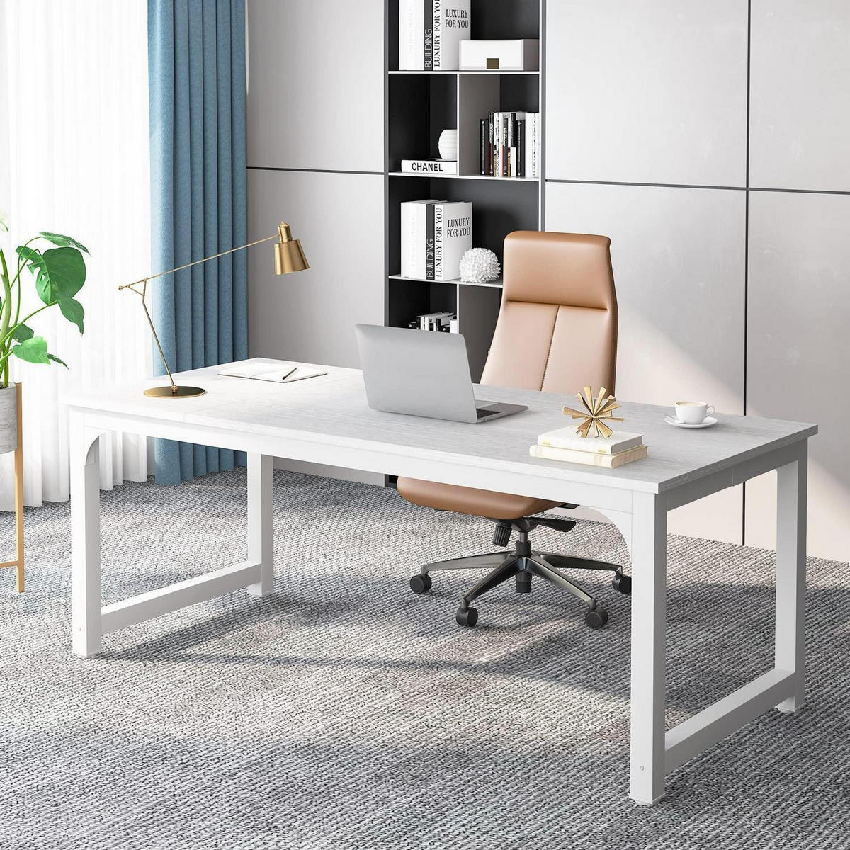 SCHREIBTISCH 180 x 80 x 75 cm Weiß - Weiß, Holzwerkstoff (80/180/75cm)