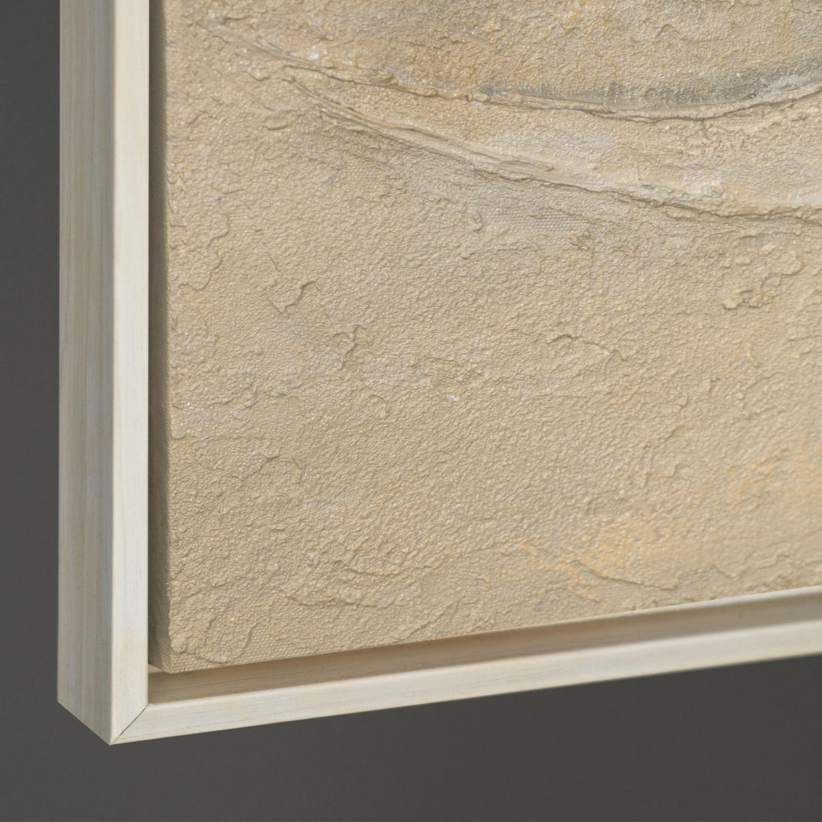 GEMÄLDE Schatten und Sand Schattenfugenrahmen Beige 120x80 cm - Beige, Holz (120/80cm) - YS-art gallery