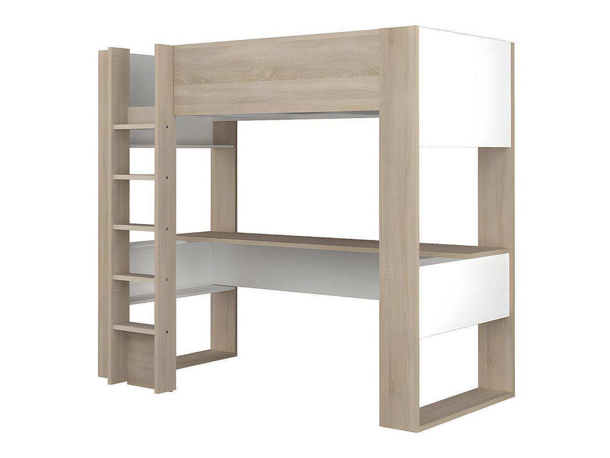 HOCHBETT - 1 -Sitzer - Holzspan - naturfarben hell, weiß - NOAH - Naturfarben, Holz (110/206cm) - Vente-Unique