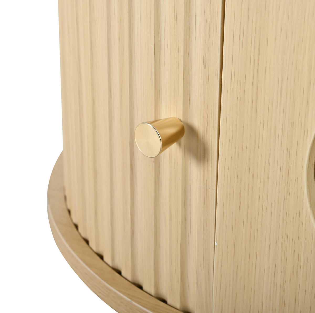 KONFERENČNÍ stolek z MDF 100x50x36 cm dubová barva se zásuvkou, roletovými dvířky a skleněným čelem - barva dubu, kompozitní dřevo (100/50/36cm) - Modfu