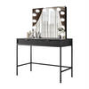 SCHMINKTISCH MIT SPIEGEL CORTADO ELITE SCHWARZ - Schwarz, Holzwerkstoff (104/78/50cm) - Lookway