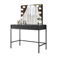SCHMINKTISCH MIT SPIEGEL CORTADO ELITE SCHWARZ - Schwarz, Holzwerkstoff (104/78/50cm) - Lookway