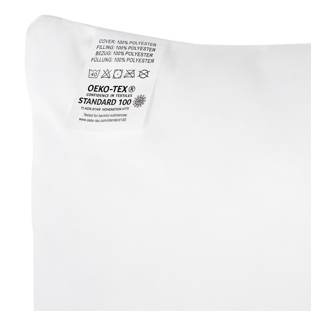 KOPFKISSEN 2er-Set Weiß 50/60 cm Errigal - Weiß, Textil (60/50cm) - Beliani