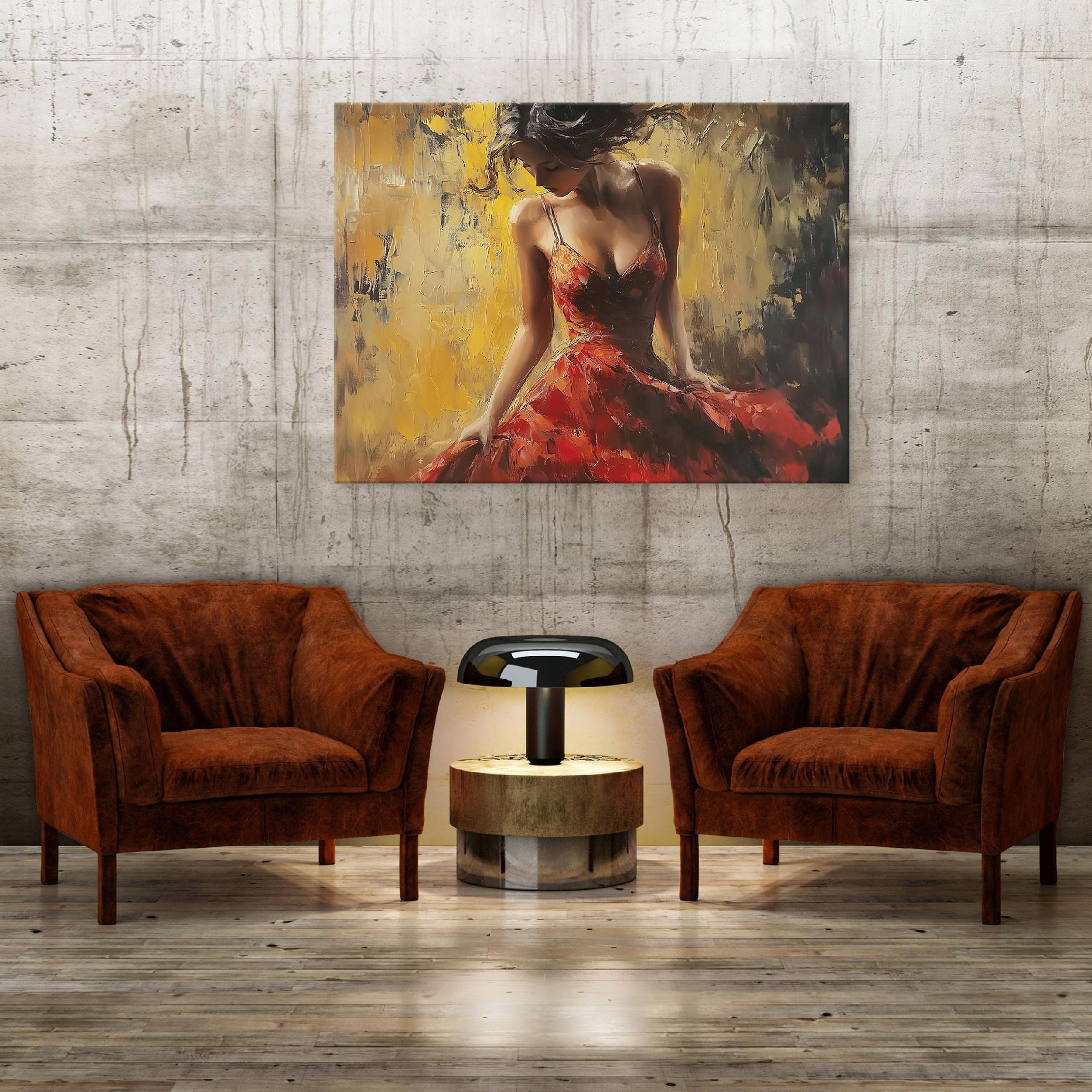 LEINWAND BILDER Frau Abstrakt Kunst Modern 100x70 - Multicolor, Holzwerkstoff (100/70cm) - Wallarena