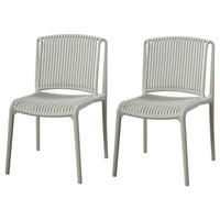 GARTENSTUHL - 2er-Set - Polypropylen - Beige, Kunststoff (53/83/56cm) - home24