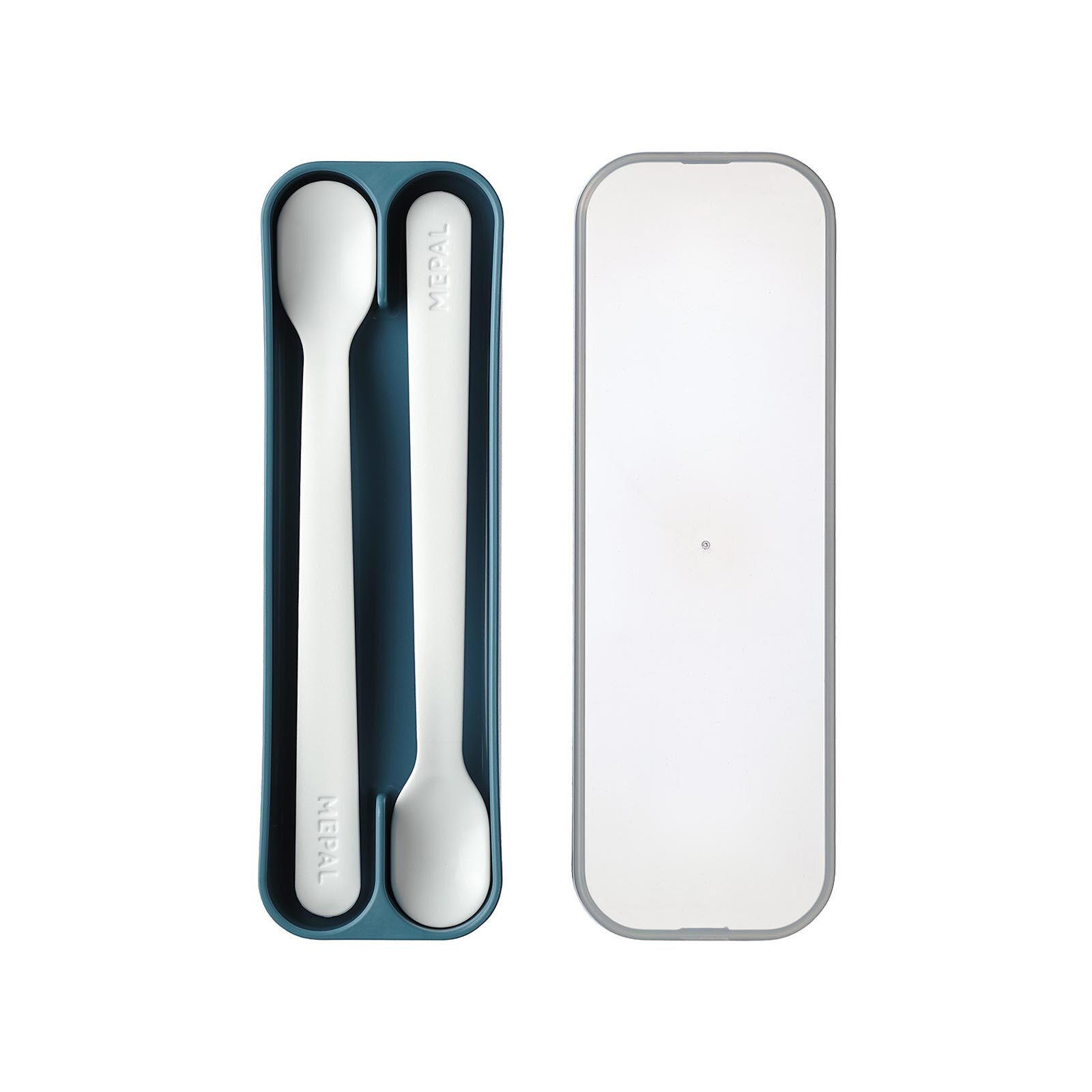 FÜTTERLÖFFEL Mio Deep Blue 2er Set - Blau, Kunststoff - Mepal
