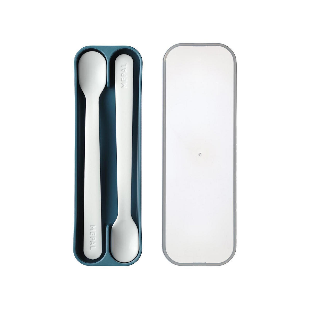 FÜTTERLÖFFEL Mio Deep Blue 2er Set - Blau, Kunststoff - Mepal