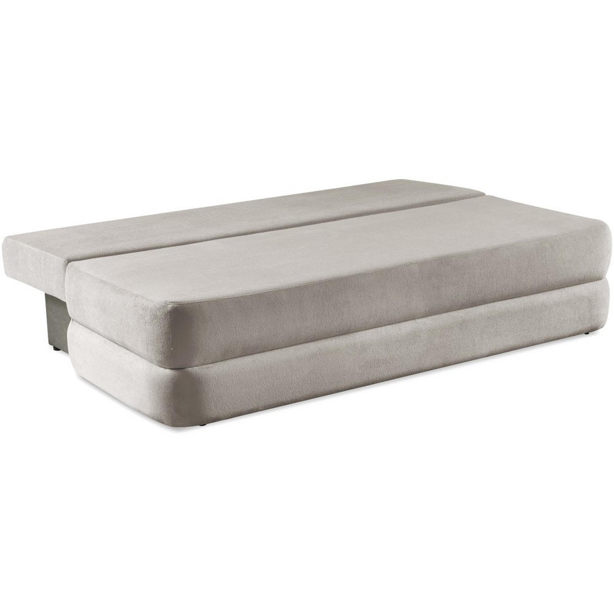 SCHLAFSOFA 3-Sitzer Orin mit Schlaffunktion, Beige - Beige/Schwarz, Textil (211/93/103cm) - Beautysofa