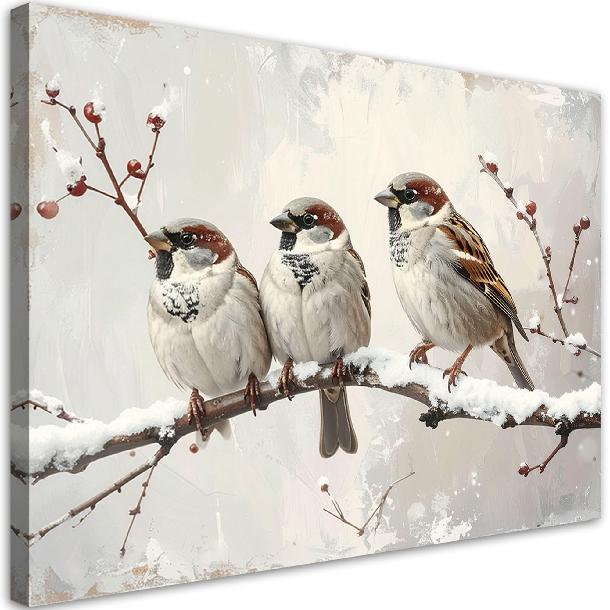 Feeby Leinwandbild Grau 90x60 cm